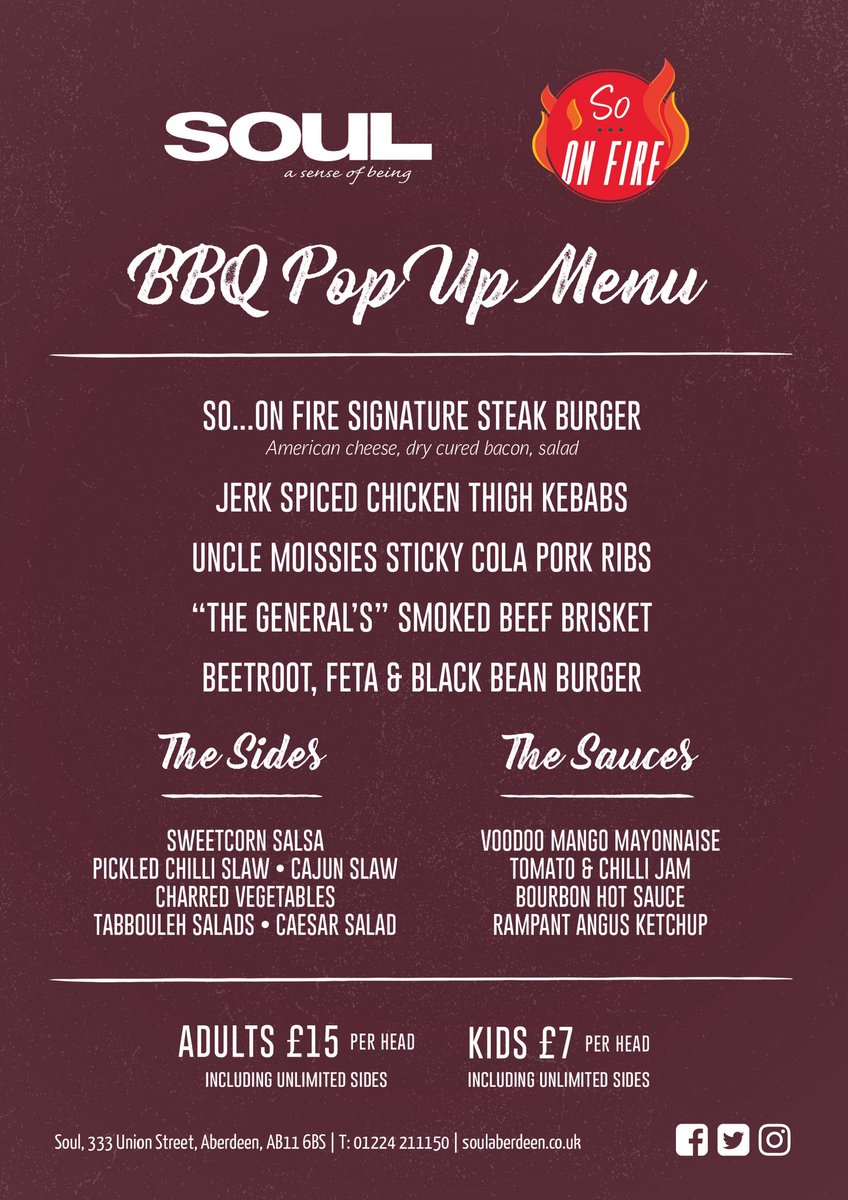 SoulAberdeen's tweet photo. This Sunday our beer garden we will be holding a BBQ while you wait for your loved ones to cross the finish line! #GreatAberdeenRun 🏃🏻🏃🏽‍♀️ https://t.co/2hZUVZGagw
