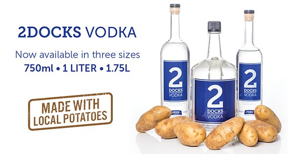 ProofDistillers's tweet photo. Our 2Docks Vodka is now available in 3 sizes. #proof #2docksvodka #potatovodka #madeinfargo #distillery #distillers #spirits #vodka https://t.co/fNzVCzyGOs