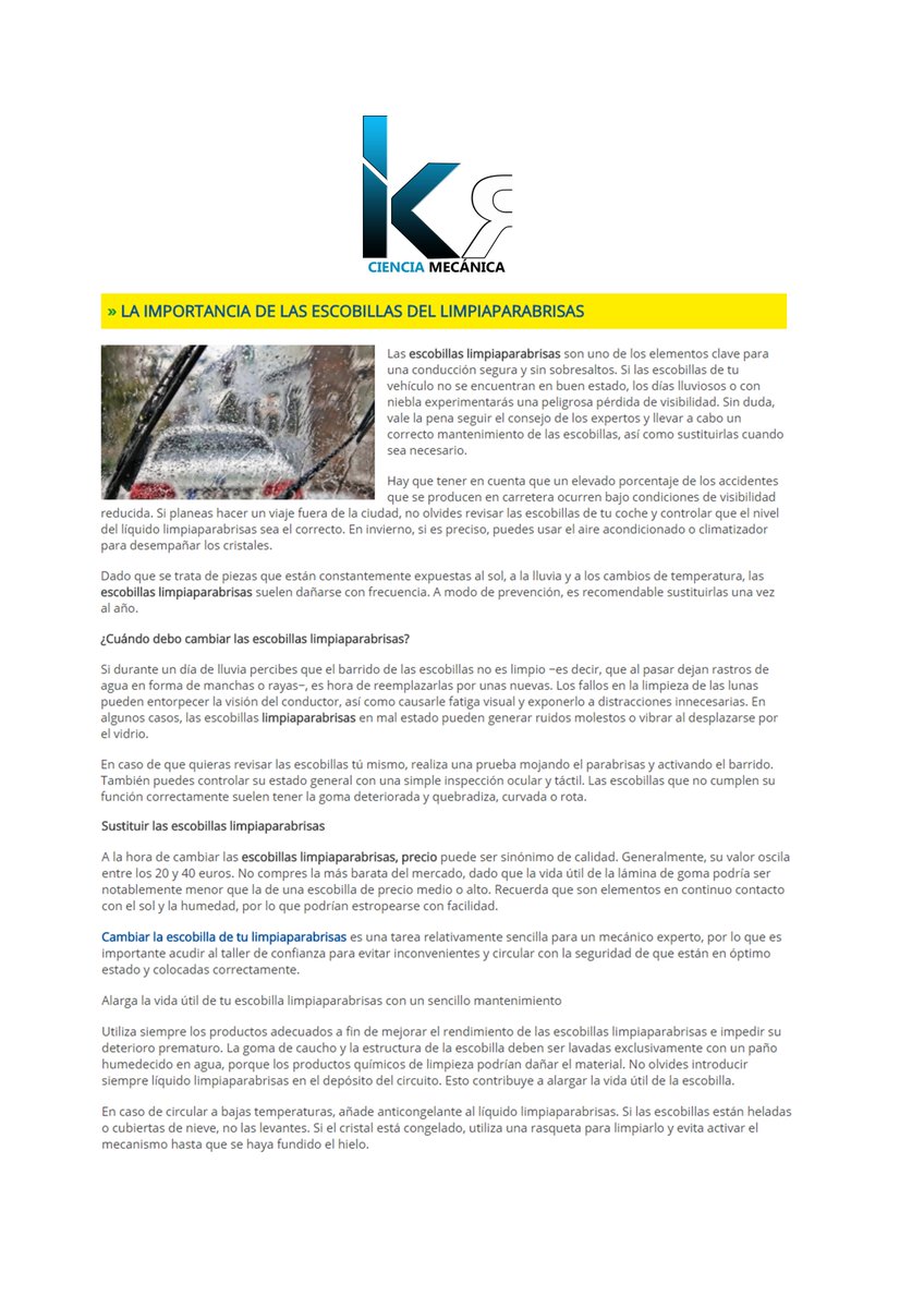 BoxkrMerida's tweet image. SON IMPORTANTES LAS ESCOBILLAS Y EL AGUA DEL LIMPIA??? Lee esta recomendación de @BoxkrMerida, En Septiembre puede caer alguna tormenta!!!