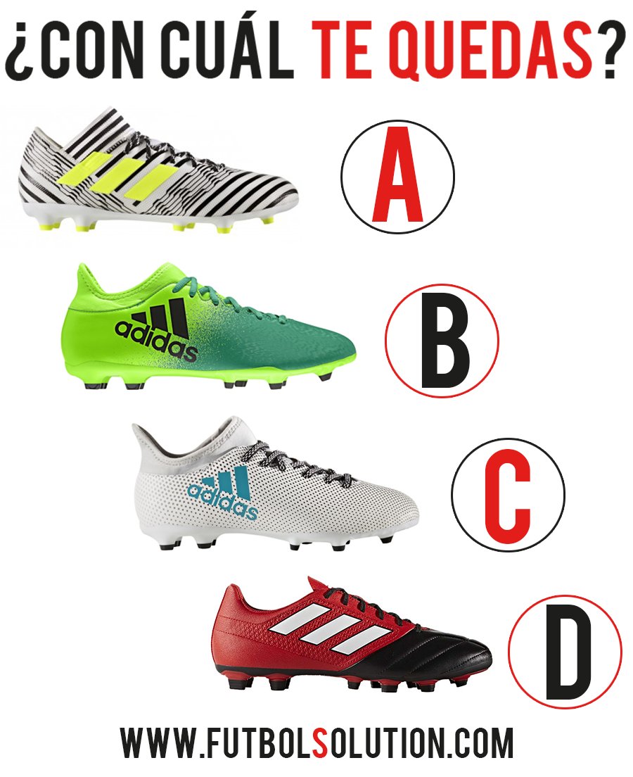 futbolsolution's tweet photo. ¿Qué modelo #adidas elegirías?🤔https://t.co/iKDsoAu6V1
#FutbolSolution #Botas #Futbol #BotasFutbol #Fútbol #Football #TiendaFutbol #shopping https://t.co/W0gjOOM607