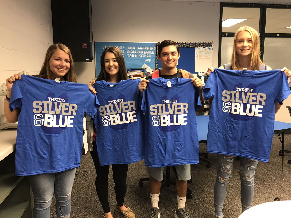 Cody and the CRU are back and ready for this Friday's "blue out" game! Shirts are on sale tom during lunch hours - bring $8!