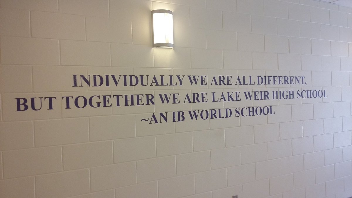 LWHS_Canes's tweet photo. Our new entry way wall decal! Designed, created and installed by our Communications Technology Students!#WEARELAKEWEIR https://t.co/vxiToZ5Z6A