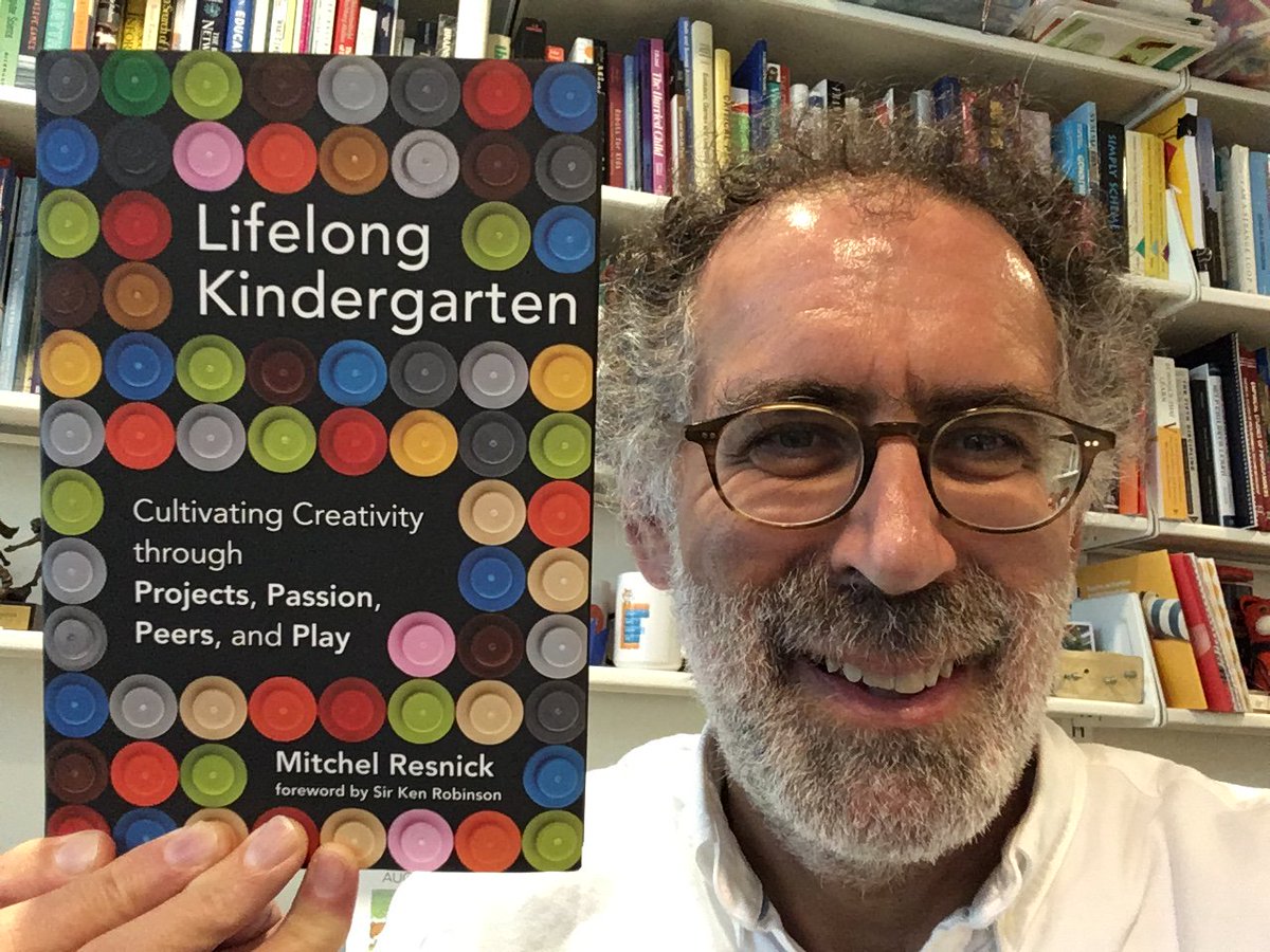 mres's tweet photo. Just got first copy of my new #LifelongKindergarten book! It starts shipping next week. https://t.co/2kiV5HCGQ4 https://t.co/yRDzDcnEL6