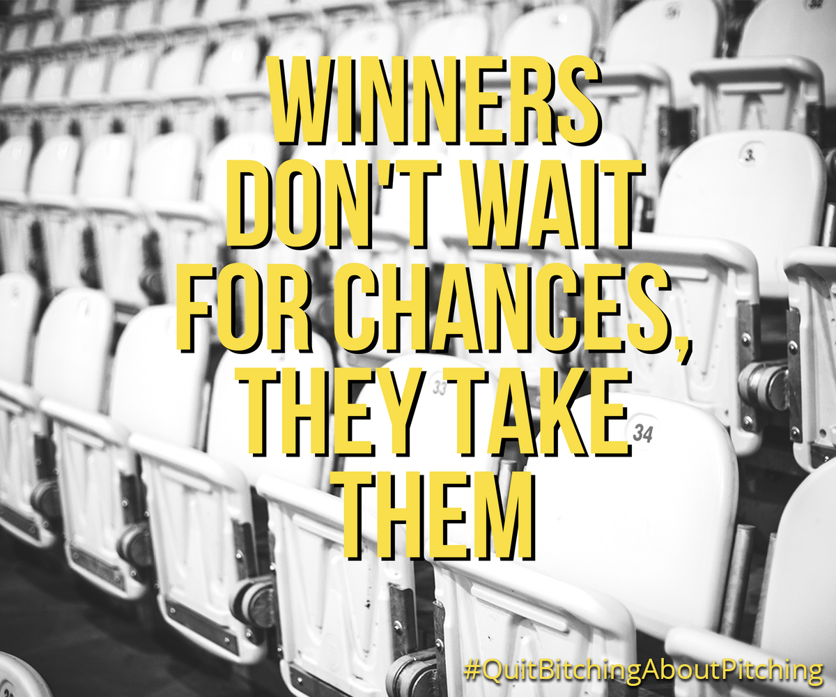 onepitchsaas's tweet photo. What chances are you taking this week? #QuitBitchingAboutPitching #OnePitchPR https://t.co/bZQqBNo1F4