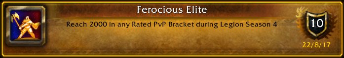Vaatuuu's tweet photo. I just earned the [Ferocious Elite] Achievement! #Warcraft https://t.co/l7MAXc0PWH