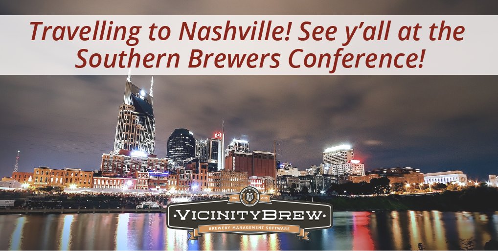 We're on our way to Nashville for #SBC2017 ! We'll see you guys in Booth 309 Wednesday through Friday! #BrewerySoftware