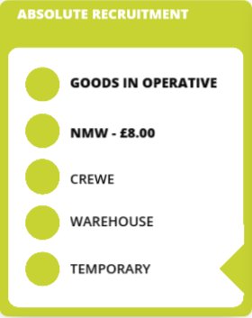 AbsoluteCrewe's tweet image. GOODS IN OPERATIVE #CREWE: CLICK ON THIS LINK FOR MORE INFO AND TO APPLY - absol-group.com/jobs/goods-in-… #goodsin #operative #vacancy #job #apply