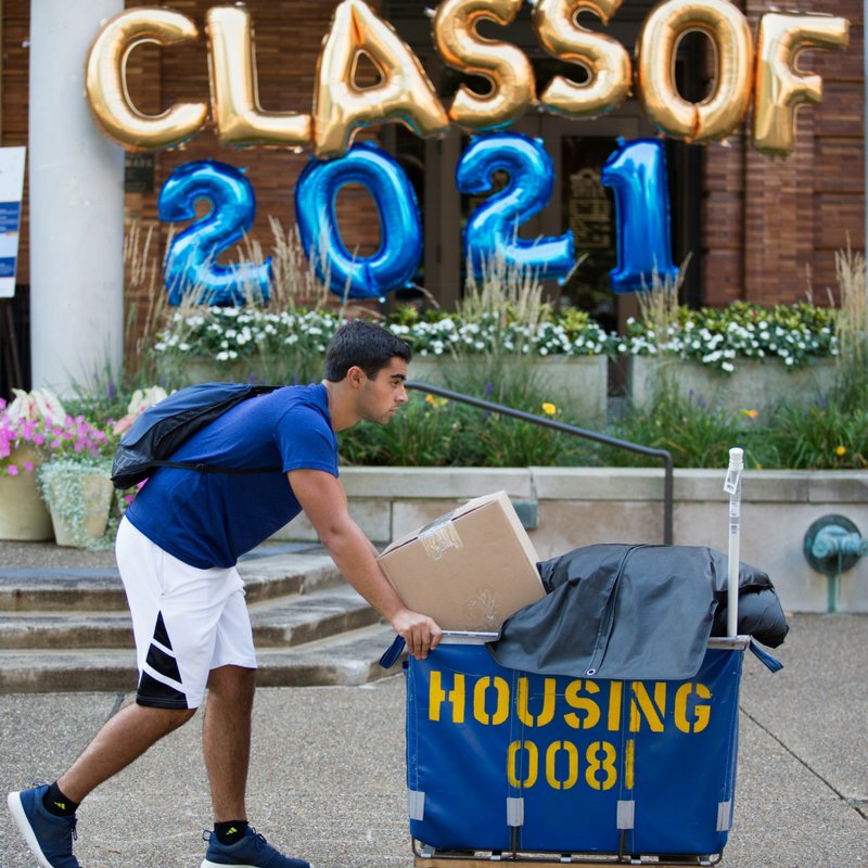 pittadmissions's tweet photo. We love the excitement of move-in and Orientation Week. We're glad to welcome #Pitt2021 to campus. #H2P https://t.co/7ZPhjVjtIe