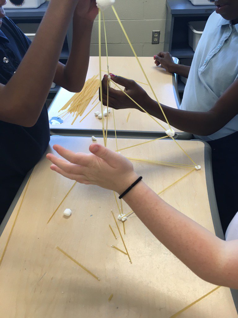 Students working through problem solving to create the biggest tower. #cpsmathandme, <a href="/mlepcampbell/">Emily</a>