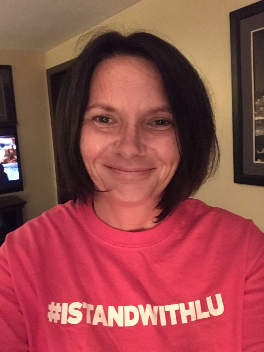 carrie4502's tweet photo. I finally got a minute to put on my new #WWHL #IStandWithLu t-shirt! Thank you @BravoWWHL ! I will wear it with pride! #RHONY 💖 https://t.co/NyjnRi5zZX