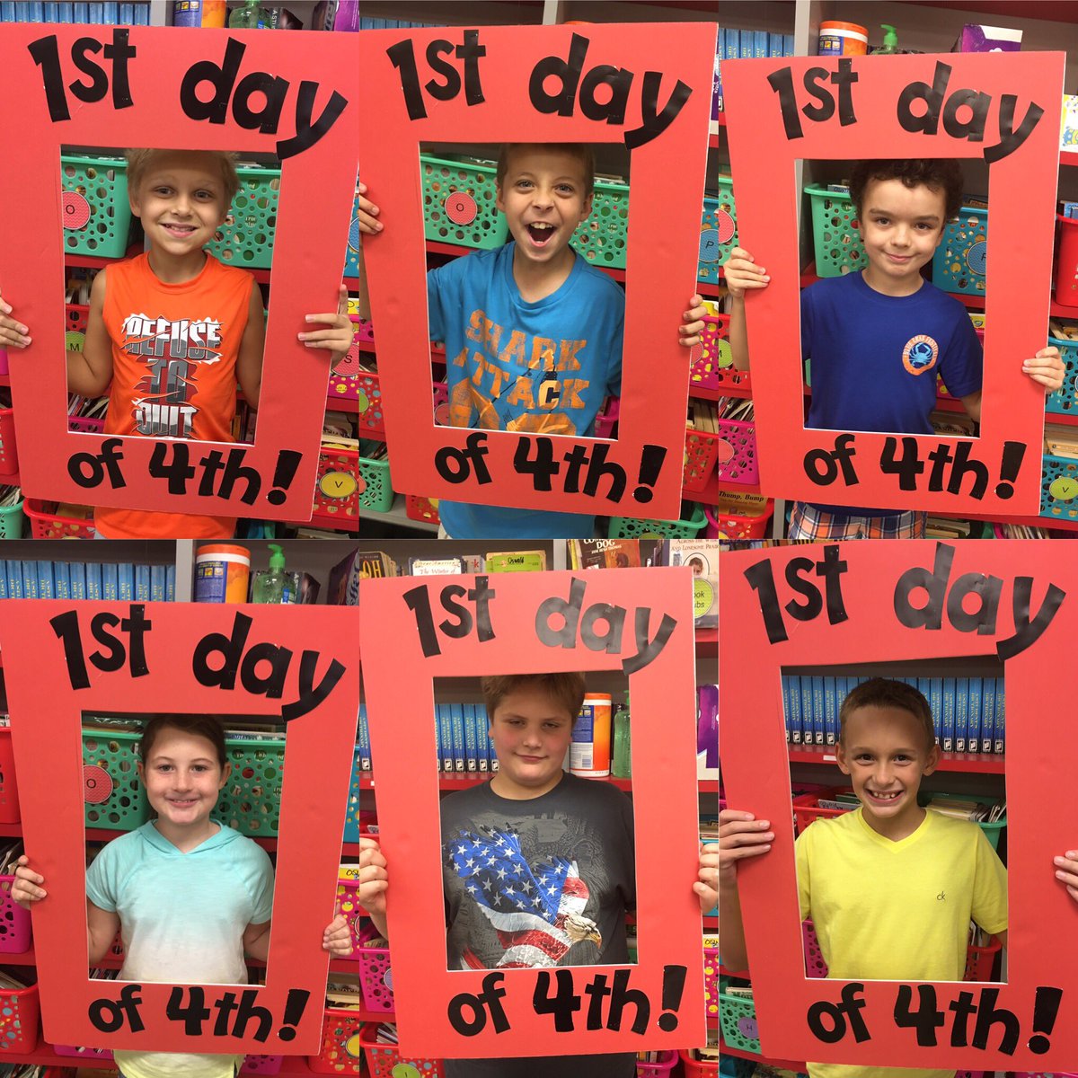 MrsKooswald's tweet photo. Team Oswald was ready to tackle the 1st day of 4th grade!! @GESIndians #lex1FirstDay https://t.co/SIqfr2AeKj