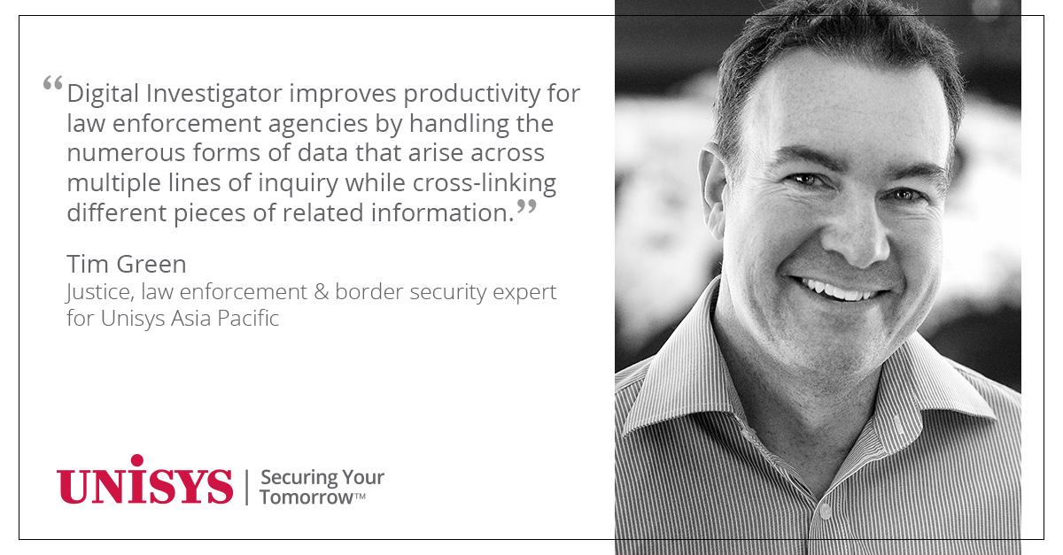 UnisysAPAC's tweet photo. Ask Tim Green about #Unisys #DigitalInvestigator at #AIPIO Aust Inst of Professional Investigators Officers https://t.co/i8wHSXkTs2 https://t.co/8R3VBvV9dR
