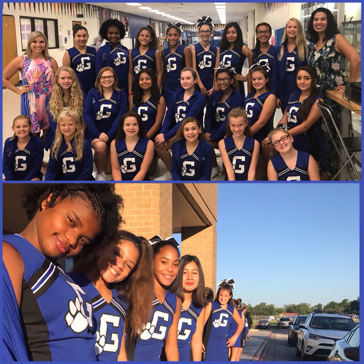 So proud of these girls. They opened up car doors and greeted kids on their first day! #weareGMScheer <a href="/GRISHAM_MS/">Grisham MS</a>