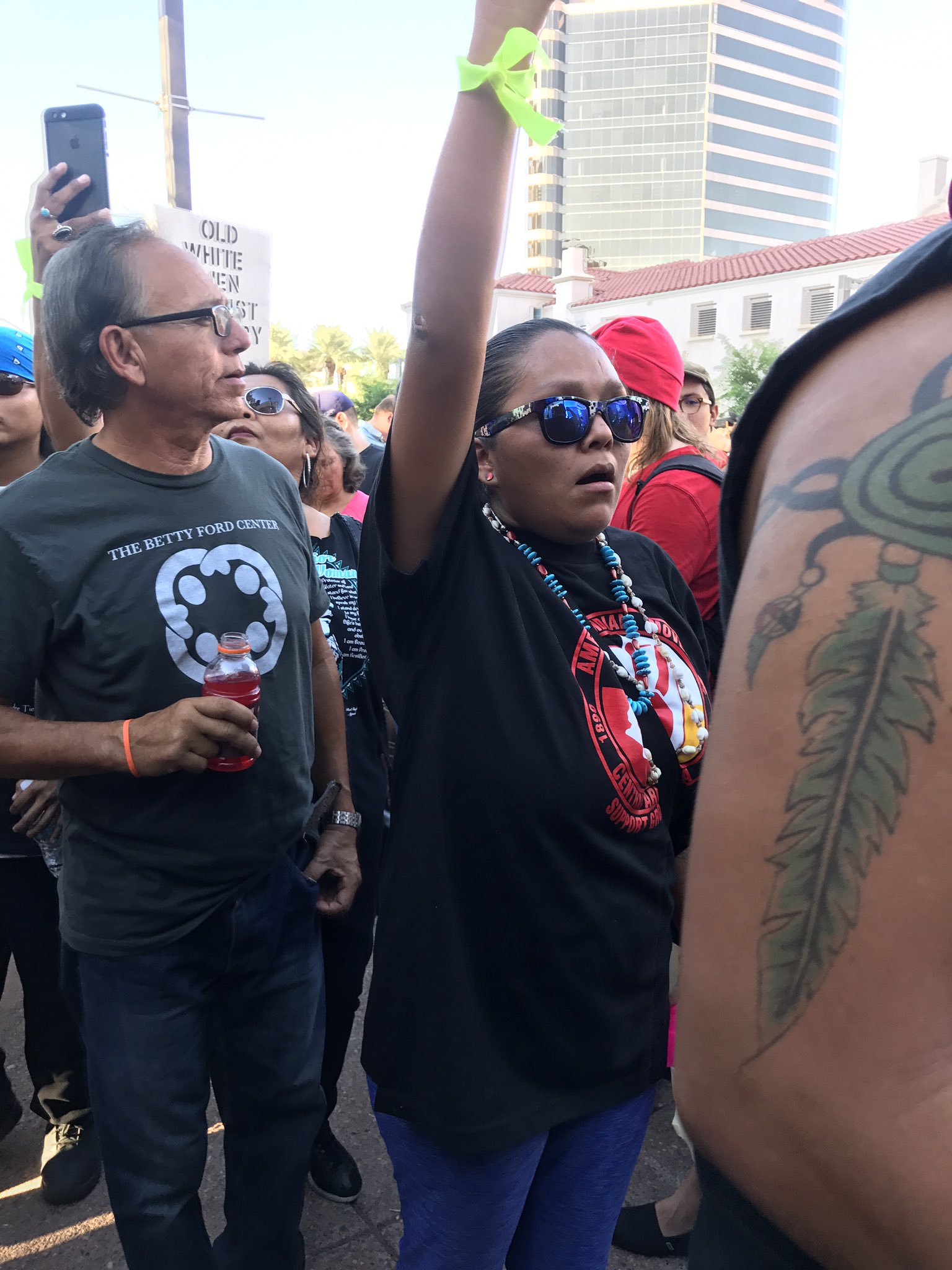 Mekahlo Medina on Twitter: "Native American tribe members march through