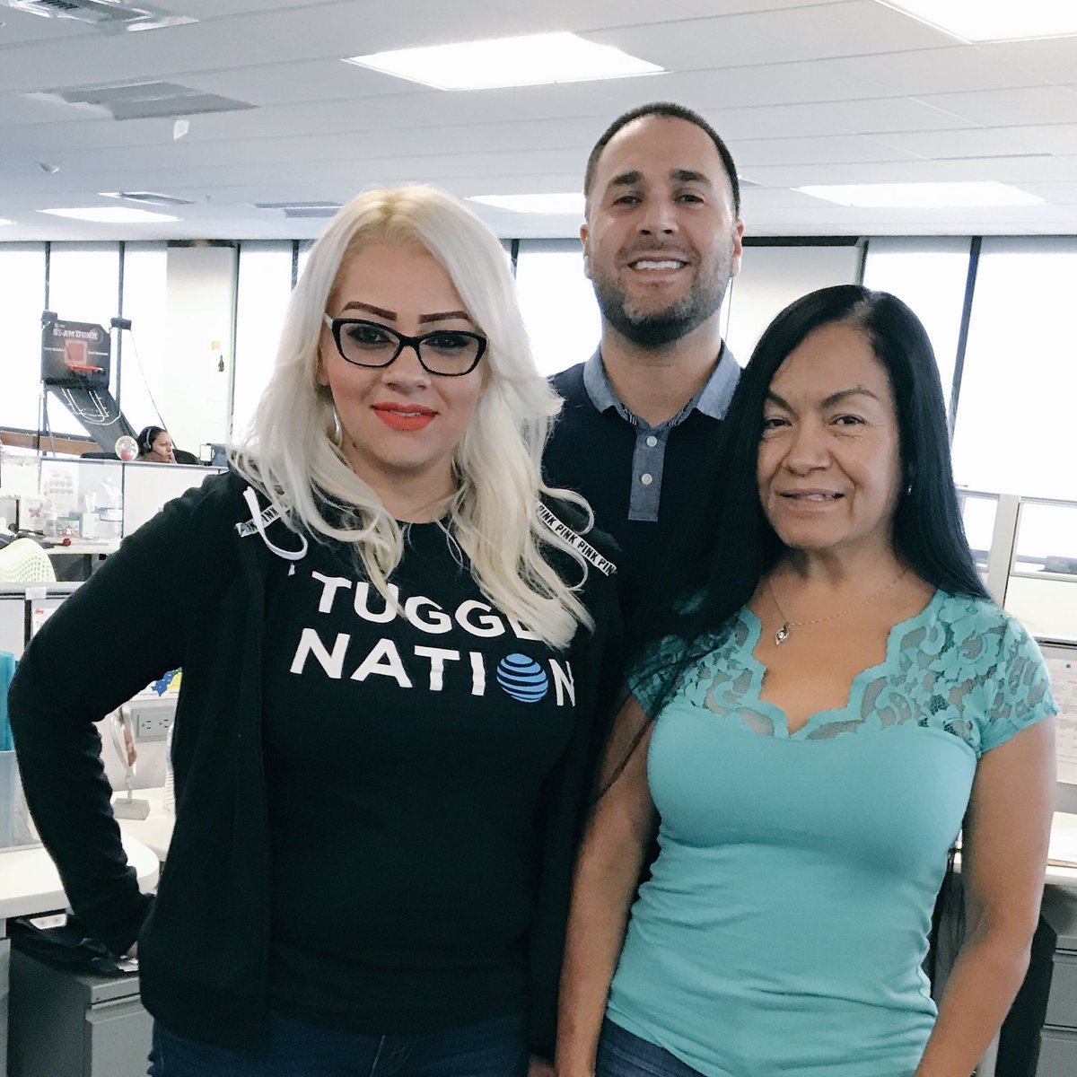 HecFigueroa79LA's tweet photo. Celebrating Tablet sales w/ Raquel and Eva! It's contagious. #TUGGLENATION #generationjordon #SolizStrong @AndresCaroATT @ChristinaKoh7 https://t.co/fo835inocV