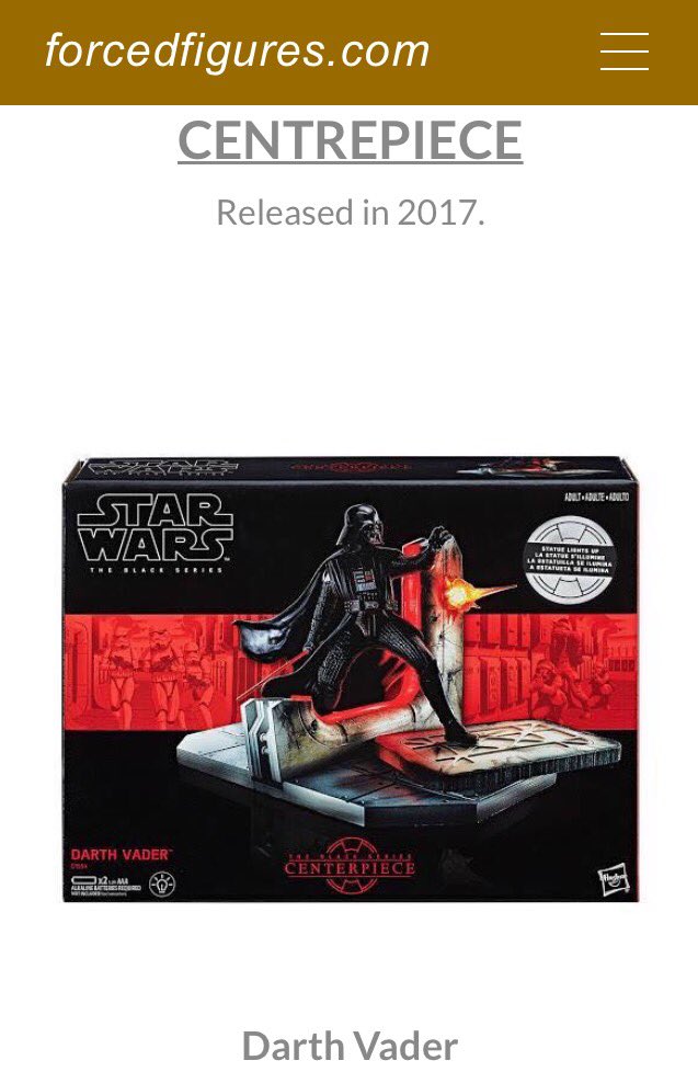 forcedfigures's tweet image. Looking forward to The Black Series Centrepieces - Darth Vader &amp;amp; Luke Skywalker.