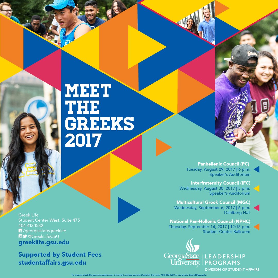 GreekLifeGSU's tweet photo. Meet The Greeks Fall 2017 https://t.co/gyGyv0RbVU