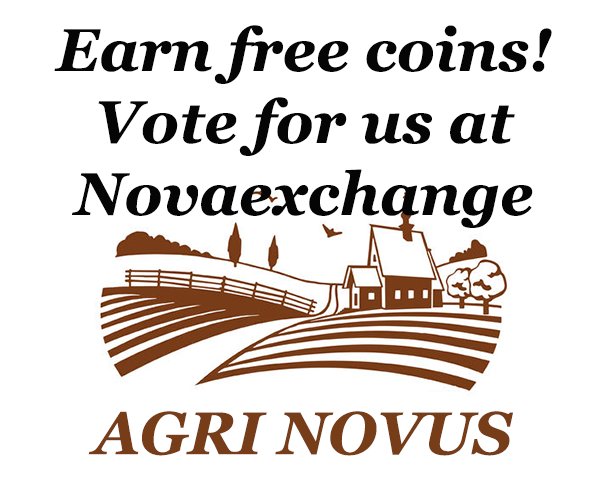 AgriNovus's tweet photo. Earn free Agri Novus Coins! Vote for Agri novus at https://t.co/1w6wPEUtIT #novaexchange #agrinovus #freebtc https://t.co/ZXkP1j3c0B