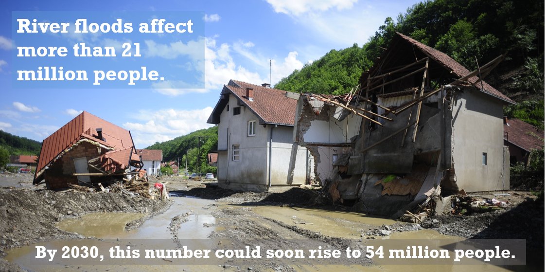 WBG_ClimateEnv's tweet photo. By 2030, river floods could affect 54 million ppl due to #climatechange, population growth, and rapid urbanization: https://t.co/00IiUGIesS https://t.co/uxVPzEgNzt