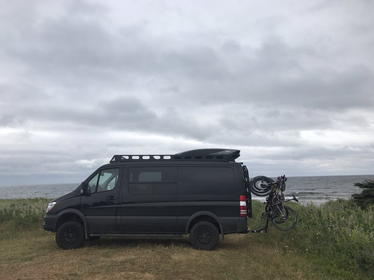 rollingwithvan's tweet photo. Black Betty made it to the Atlantic! #pEI #vanlife #atlanticocean #homeiswhereyouparkit #rollingwithvan https://t.co/LDrOPRsUwf