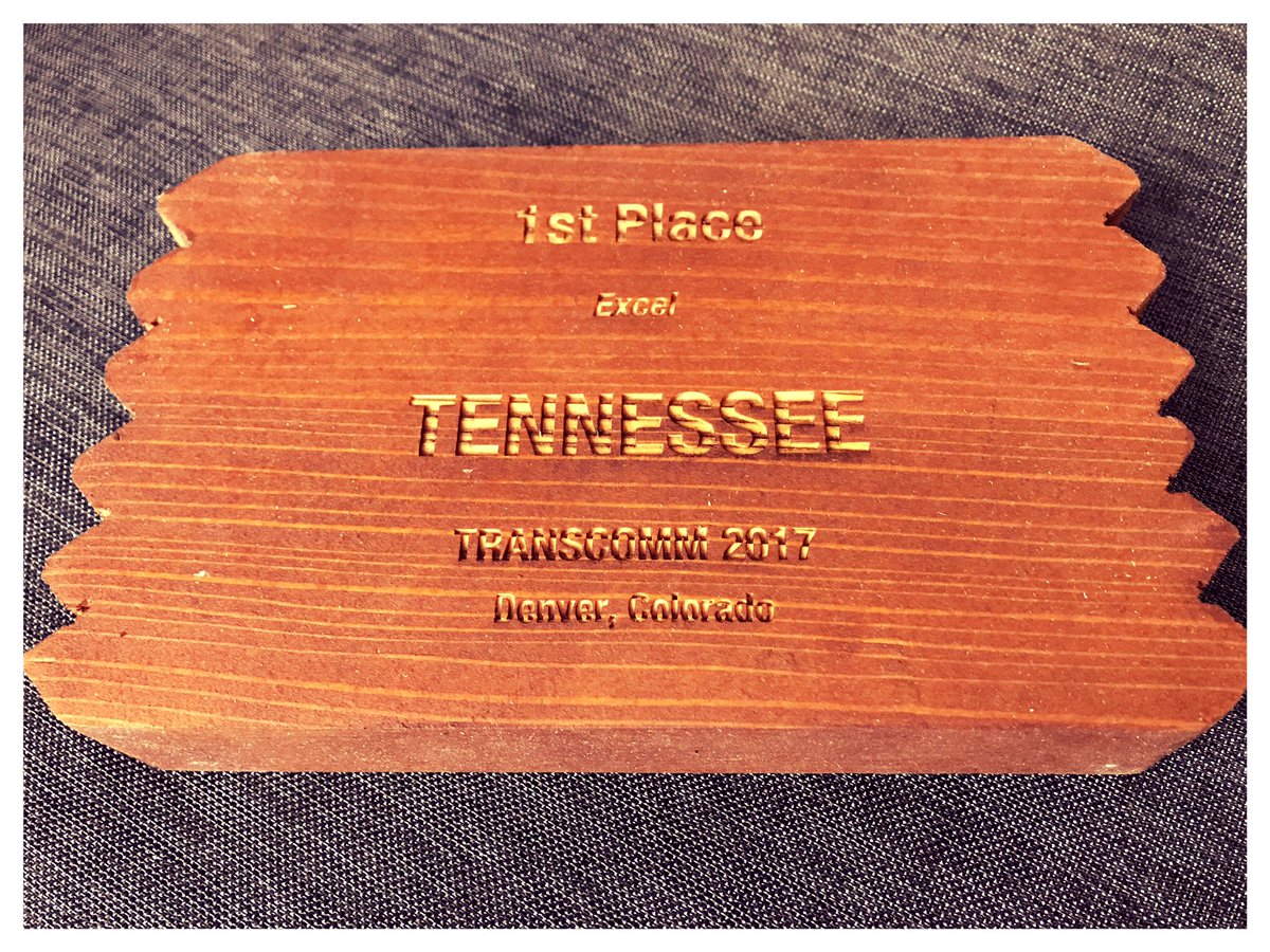 myTDOT's tweet photo. TDOT is proud to receive the #Transcomm2017 Excel Award for safety initiative #WorkWithUs. #morethanacampaign #moveover #savelives https://t.co/vzaf8MuLHq