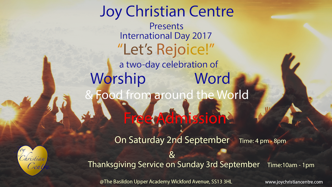 JCCBasildon's tweet photo. Bring a friend along to the Basildon Upper Academy next Saturday & Sunday. It's international day 2017! #Letsrejoice https://t.co/GGIKIeqaYY
