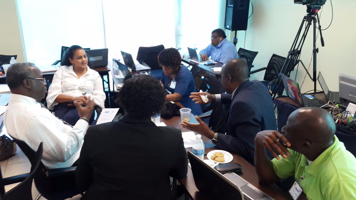 TheCtunion's tweet photo. Delegates break into working sessions to discuss 'Effective IG Approaches for the Caribbean'. #CIGF2017 @lacnic @ICANN @IGFbarbados @isocpr https://t.co/G7zYL9GdW6