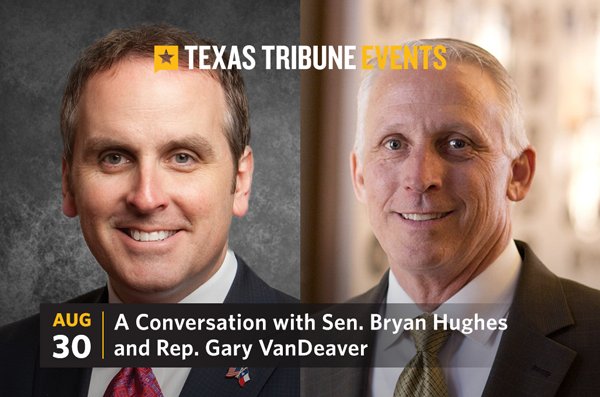 TxkCollege's tweet photo. We're excited to host @TexasTribune's on-campus event w/ @SenBryanHughes &amp; @GaryVanDeaver, Aug. 30. Join: https://t.co/jo0tMZ5enS #txlege https://t.co/B1iUScScPz
