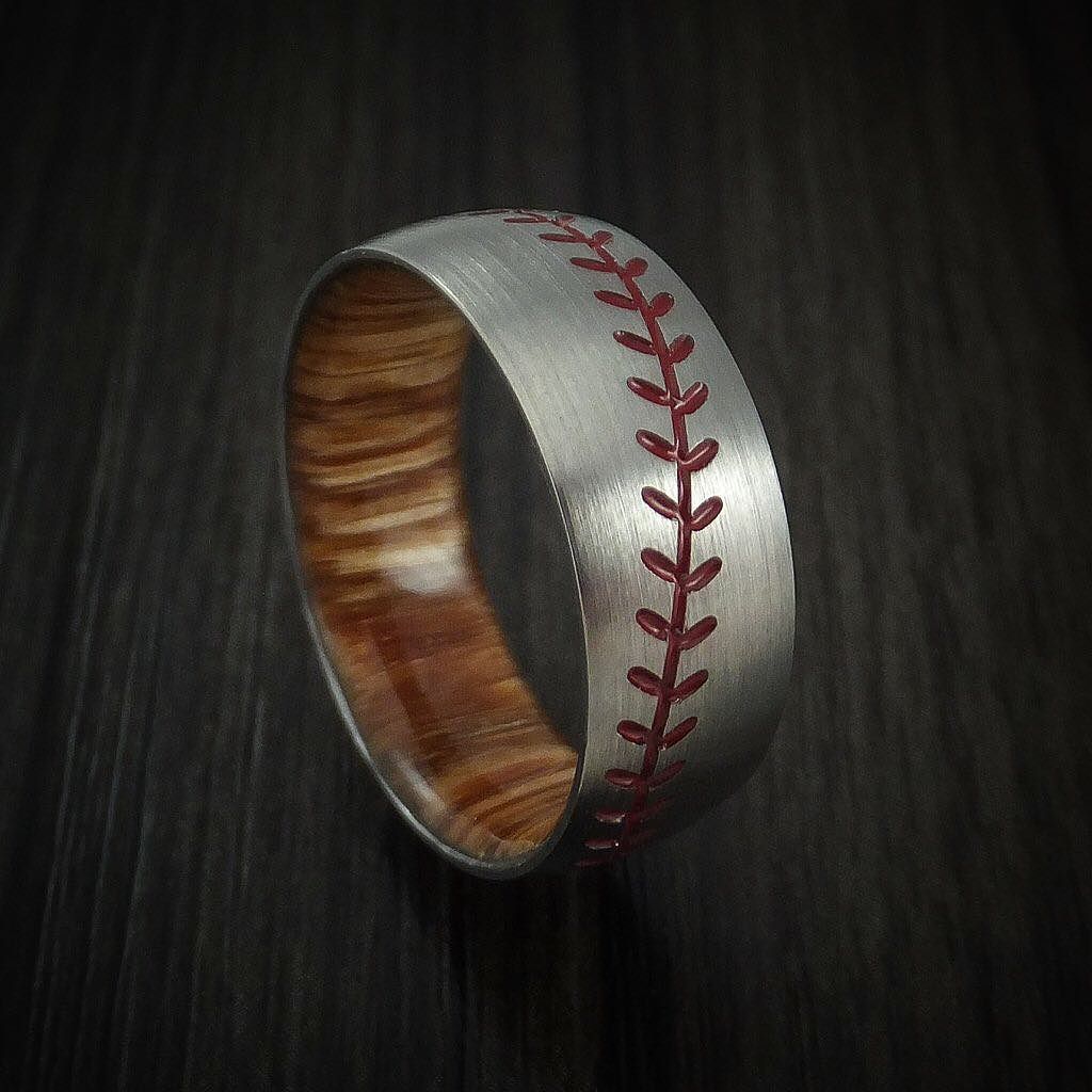 BaseballRings's tweet photo. Titanium Baseball Ring with a Wood Sleeve. Many of Wood types to choose from! #baseball #customized https://t.co/U0KGqzXCGJ