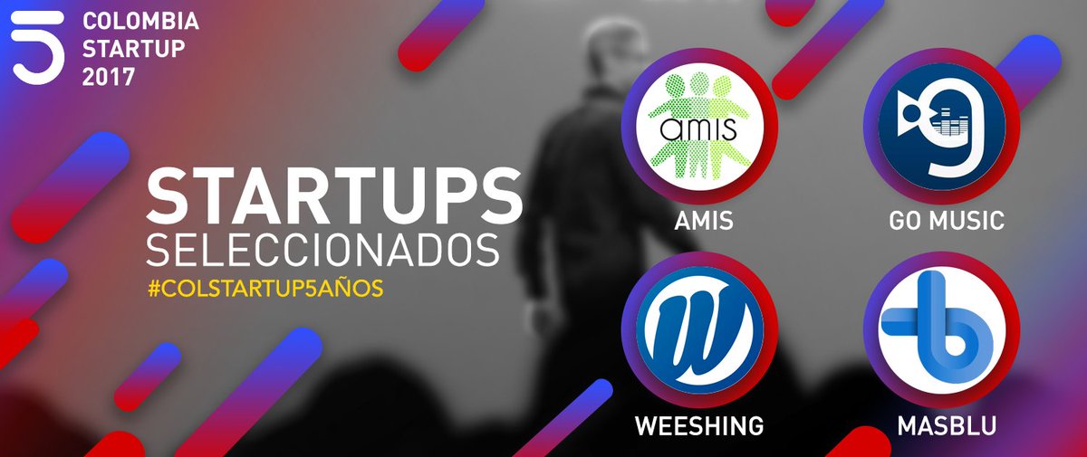 col_startup's tweet photo. Nos complace contarte que #Amis @gomusiclatin #Weeshing y @masbluagent harán parte de #ColStartup5años conócelos a todos en nuestra web https://t.co/GX3Hq3GXuQ