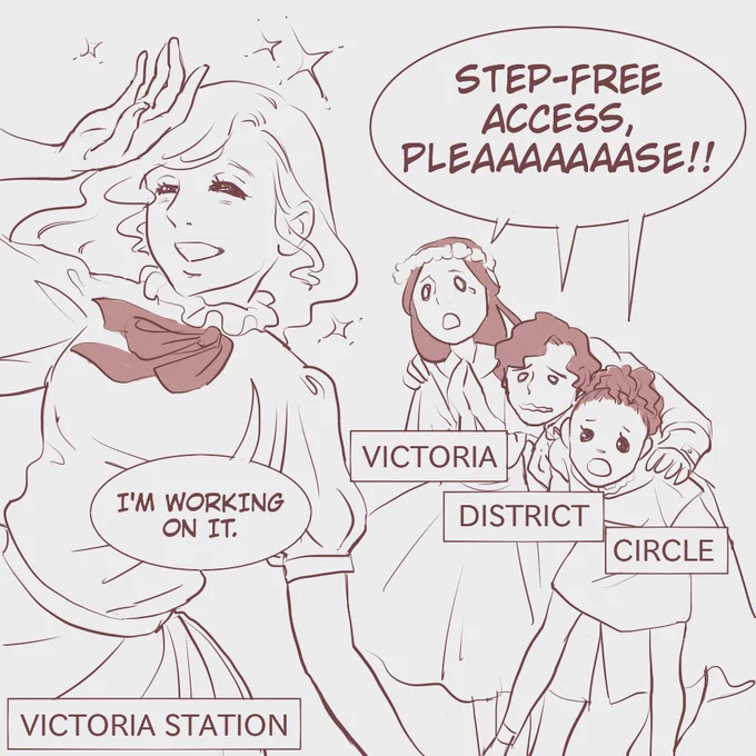 What 3 lines pleading for is…  #webcomic #londonunderground #victoriastation 