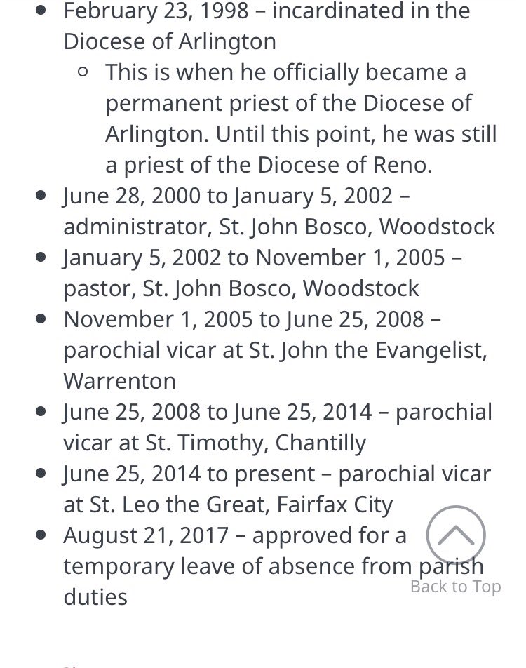 MikeQReports's tweet photo. This is Father William Aitcheson's history with the Catholic Church @wusa9 https://t.co/bmwcbCguUp