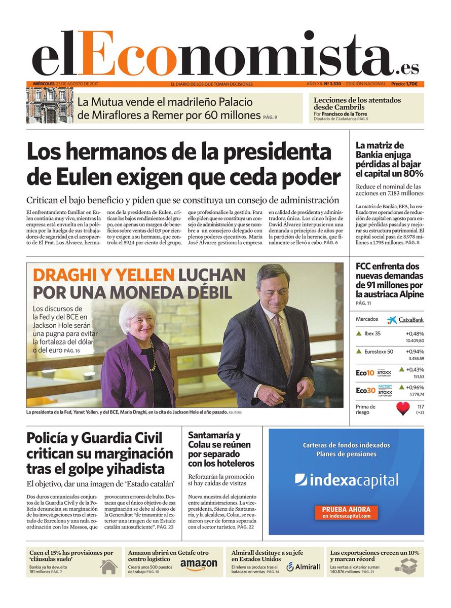 COMUNICANDO_es's tweet photo. #portadas miércoles 23 agosto https://t.co/cBiUHNF0ri
