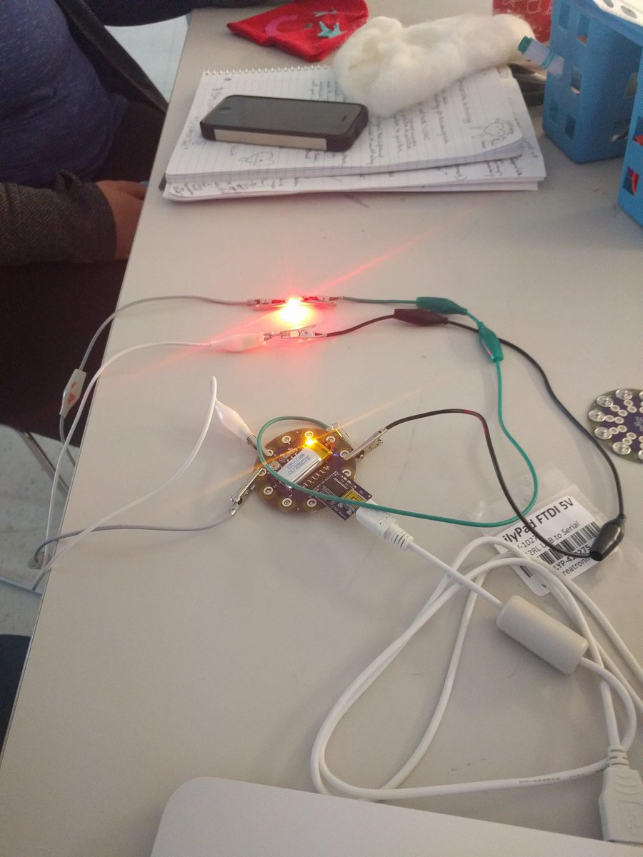 e_finlan90's tweet photo. Hydraulics, circuits, and @my_scope, oh my! #making at its finest with teachers. #uoit #makerspace @UOITsummercamps #arduino #woodworking https://t.co/zmV80vBHHd