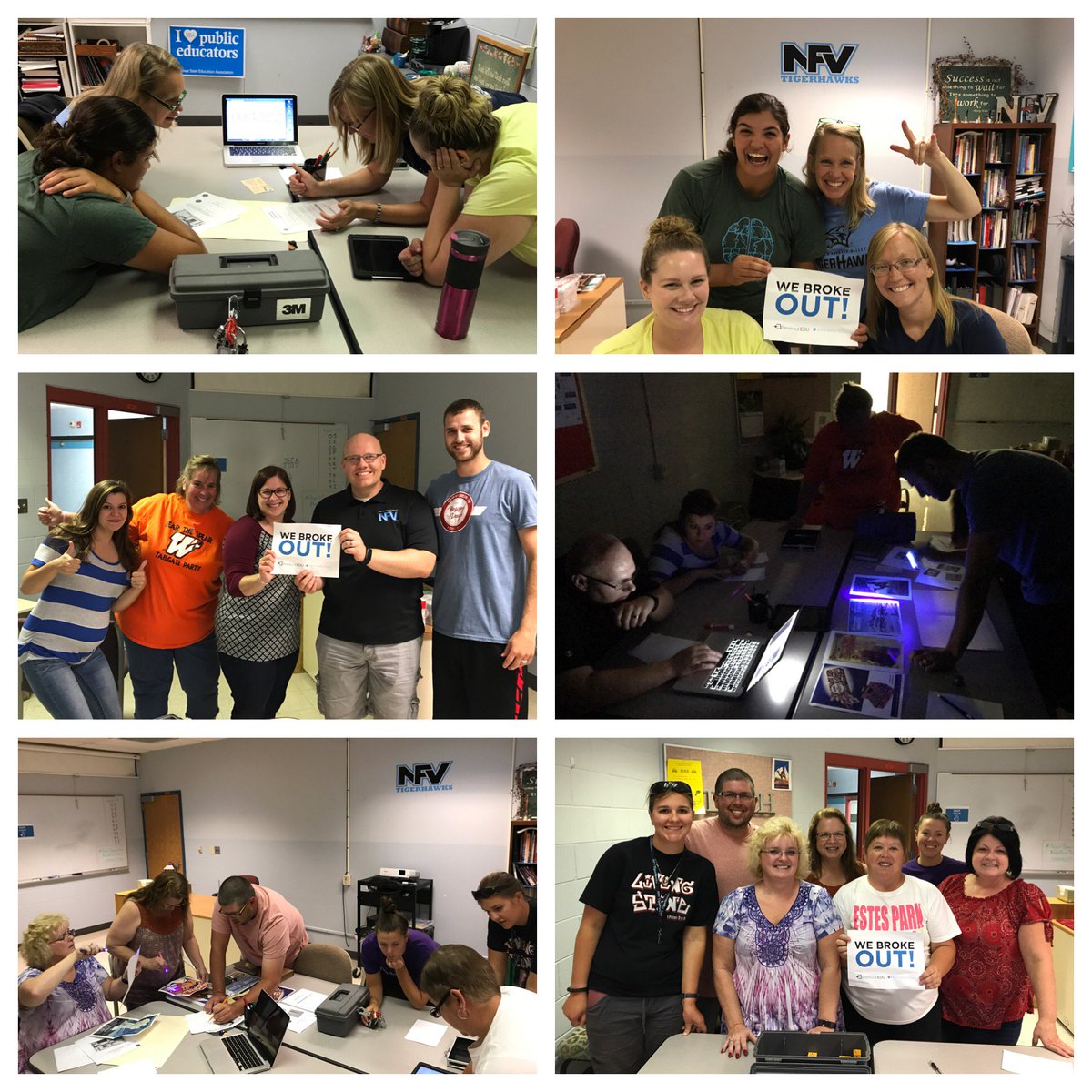 jkrambeer's tweet photo. Awesome #NFVtigerhawks staff team-building happening today with breakout sessions at the Valley Elementary/NFV MS site. #NFVPride https://t.co/AURqrtDtZE