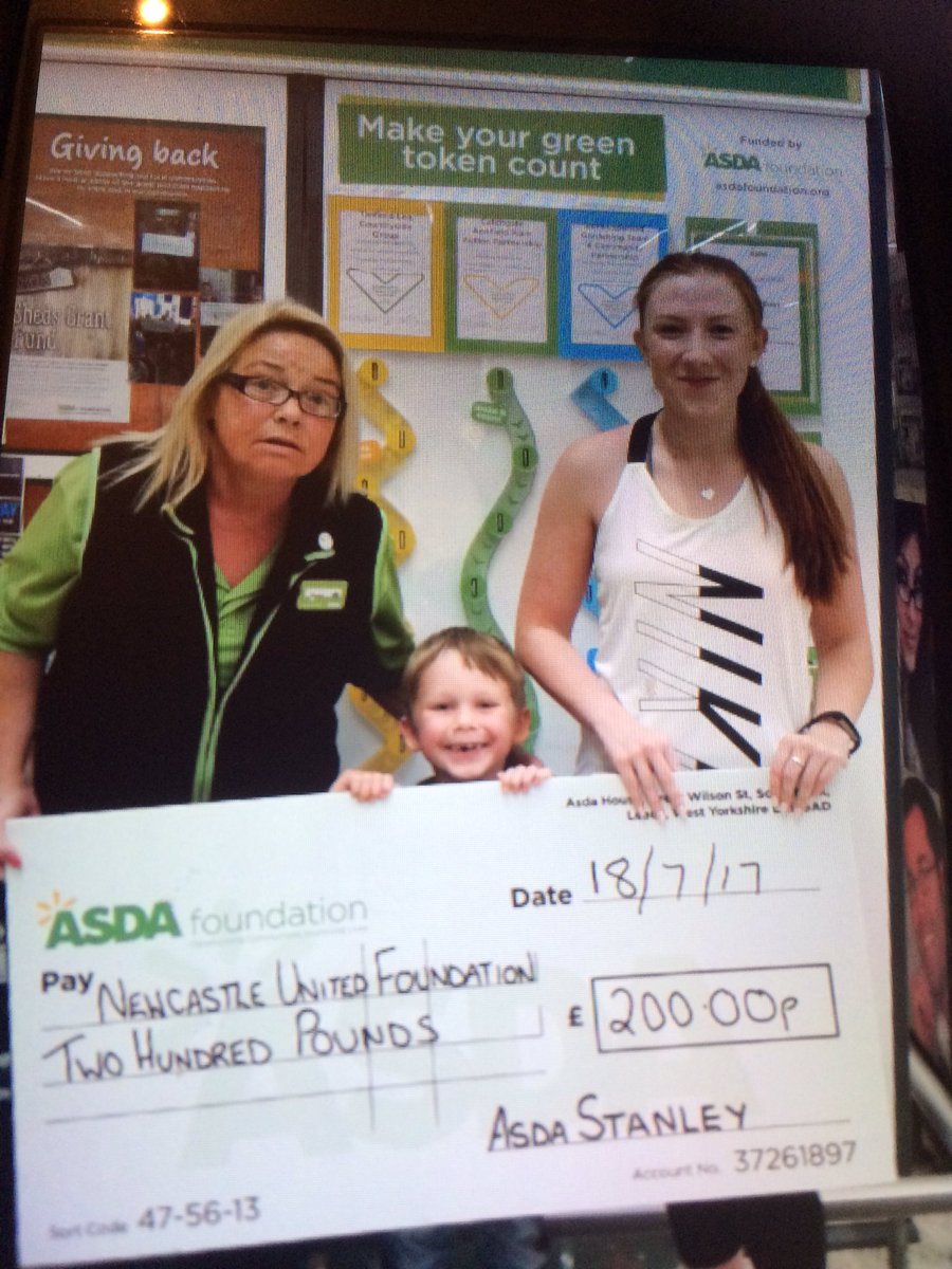 asdastanley's tweet photo. Newcastle united foundation picking cheque up from foundation runners up on CBY #newcastleunitedfoundation https://t.co/sxXLwMNQBU