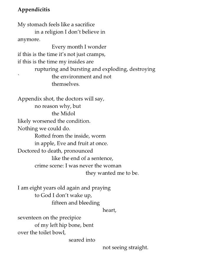 MoledroM's tweet image. "Appendicitis" by Courtney Felle, Issue 6 docs.wixstatic.com/ugd/b0e66d_6b4…