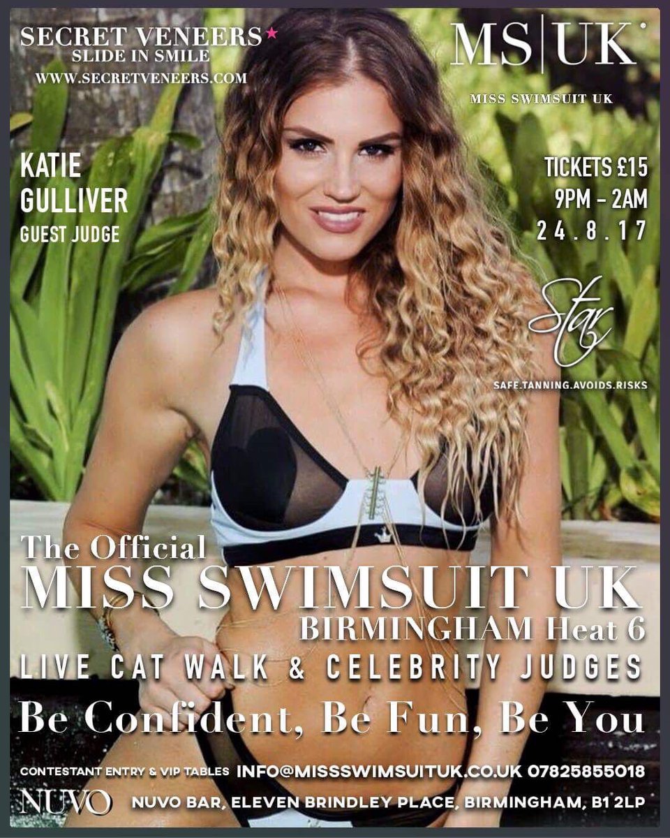 Good luck girlies @missswimsuituk on Thursday at @nuvobirmingham. Contact <a href="/verena_twigg/">Verena Twigg</a> for more info 👑  @secretvenners @star_tanning_uk