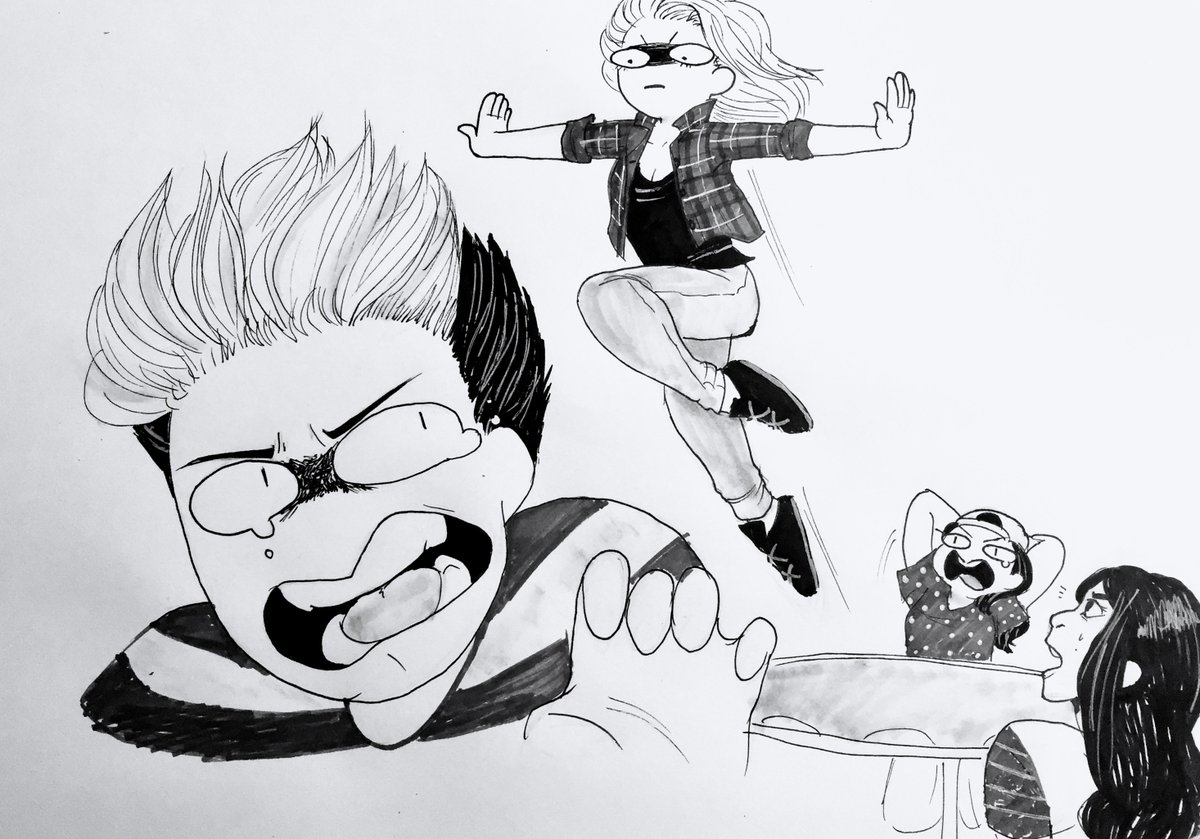 SirenaLeeCarey1's tweet photo. I did the #drawyoursquad meme with my friends!
Some #art for my #bestfriends 
@Brit1759 @swencifer https://t.co/qv3himcERh