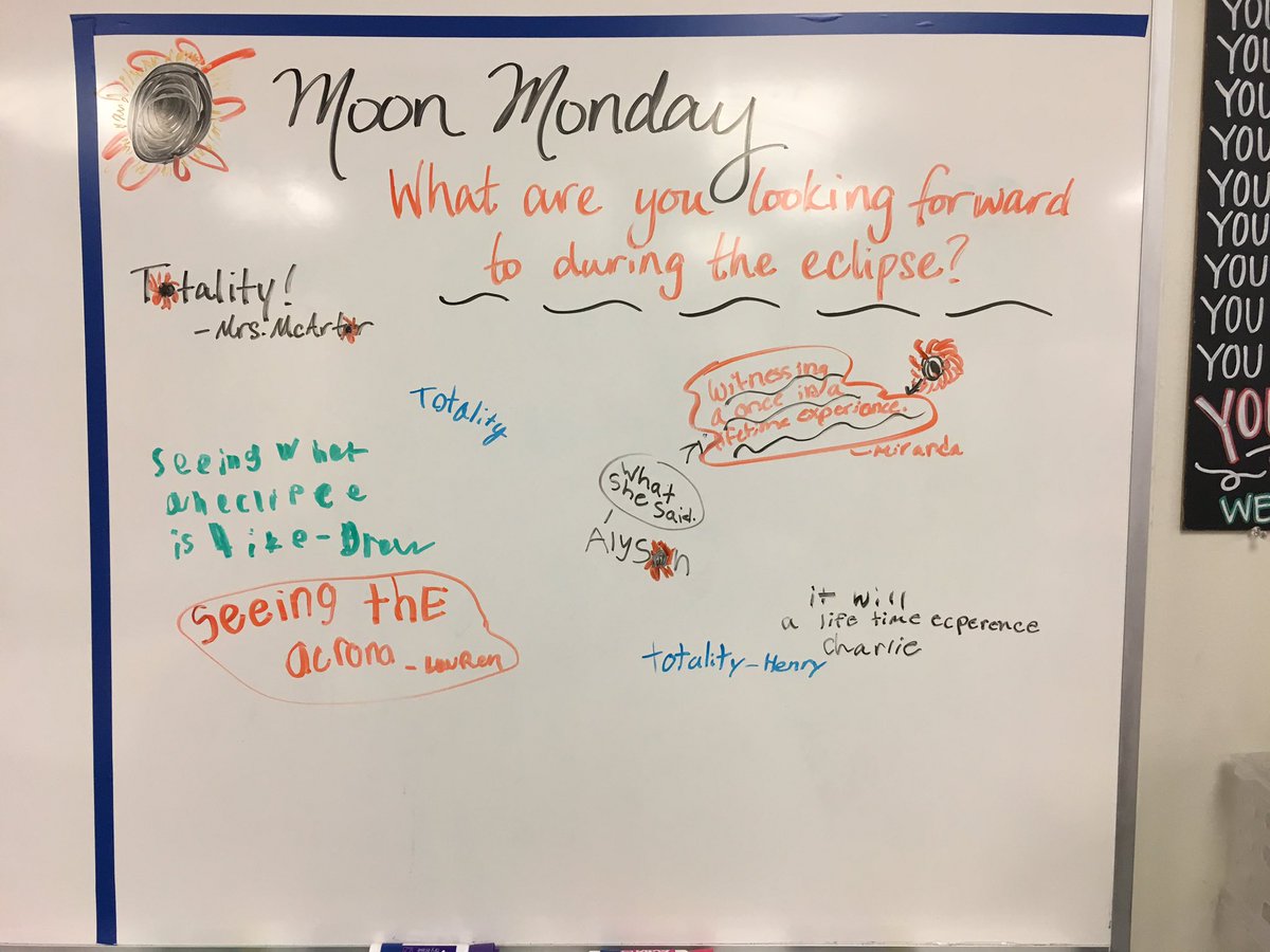 McArtorPEAK's tweet photo. A bit late, but THE ECLIPSE! #lpsad #lpsEclipse #4thwhiteboard https://t.co/1UPbIC4bGZ