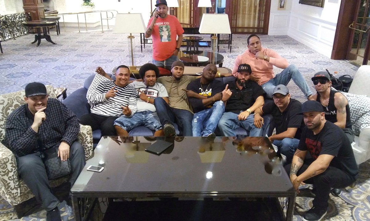 YAVIAH's tweet photo. [From left to right] #MasterJoe #DjNegro #WisoG #Falo #Yaviah #OGBlack #DonChezina #Wise #DjEricLaIndustria #BebeTheNoise #JoelitoWanabana https://t.co/wib8uXcMQG