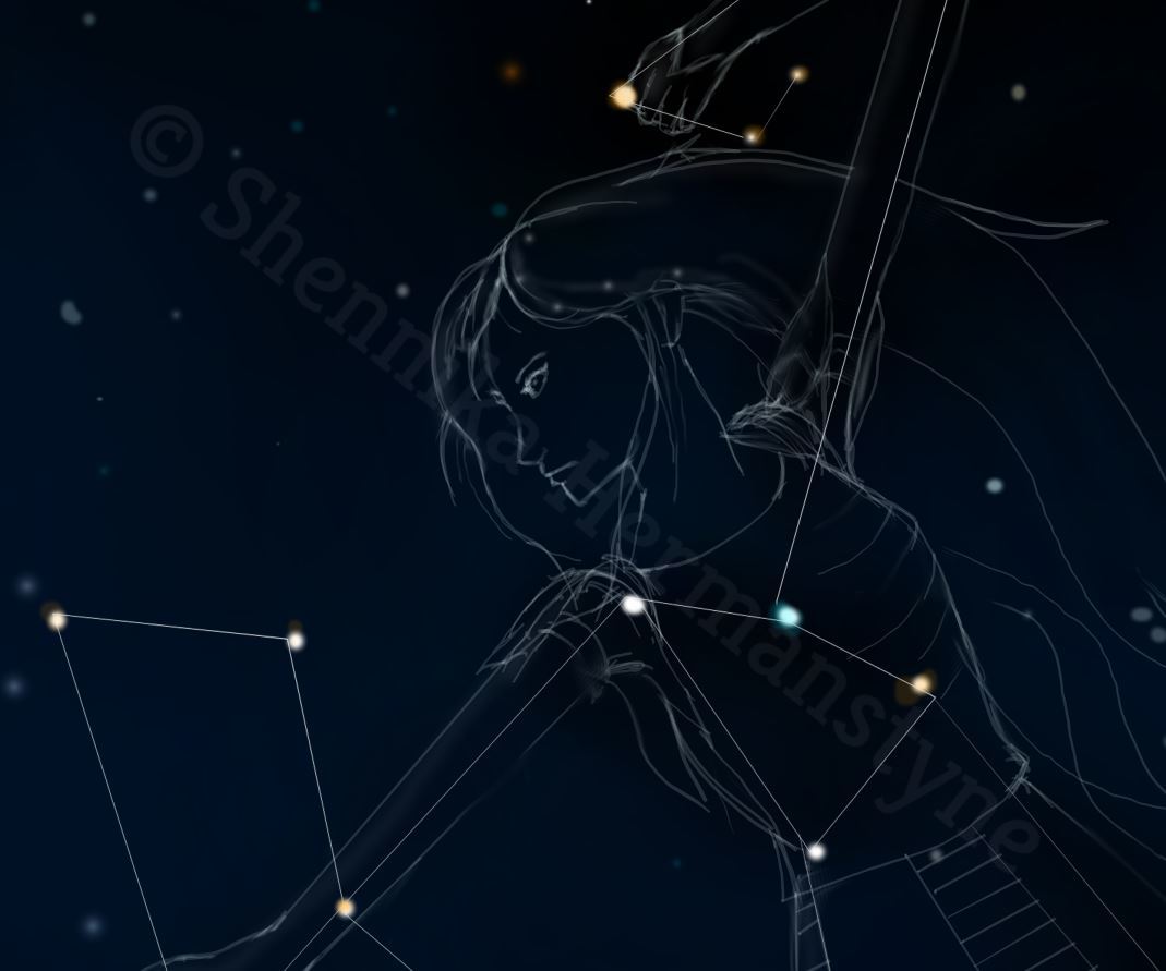 ShenHDesigns's tweet photo. ⭐Starry Inspiration and latest #DigitalArt Piece 🌙💛 #TheArcher #Sagittarius #Warrioress #Yellow #Moon #Constellation #NightSky #Illustration https://t.co/QbyUkHi3ld