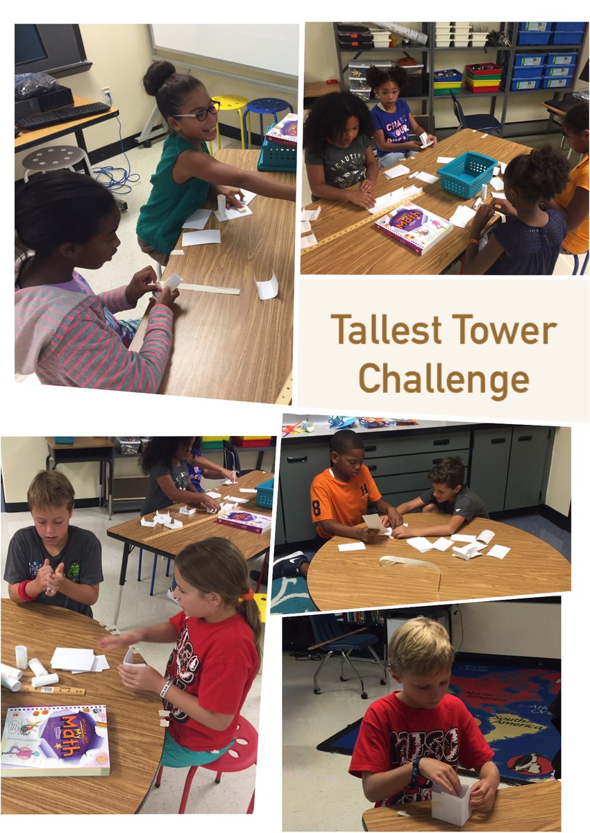 HillsideSTEM's tweet photo. Mrs. Farr's kids stepped up to the challenge!!! Collaboration was key!! @HillsideES https://t.co/ZWqfjAABcy