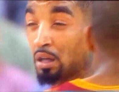 sreekyshooter's tweet image. [first day of training camp]

"aye Bron how come Kyrie look a foot shorter"