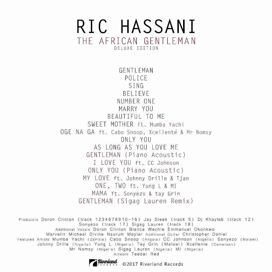 Ric Hassani 10 Only You I Was Done With The Album One Night Something Said To Me Do A Zouk Song Which Is The Style Of Music Last Song I