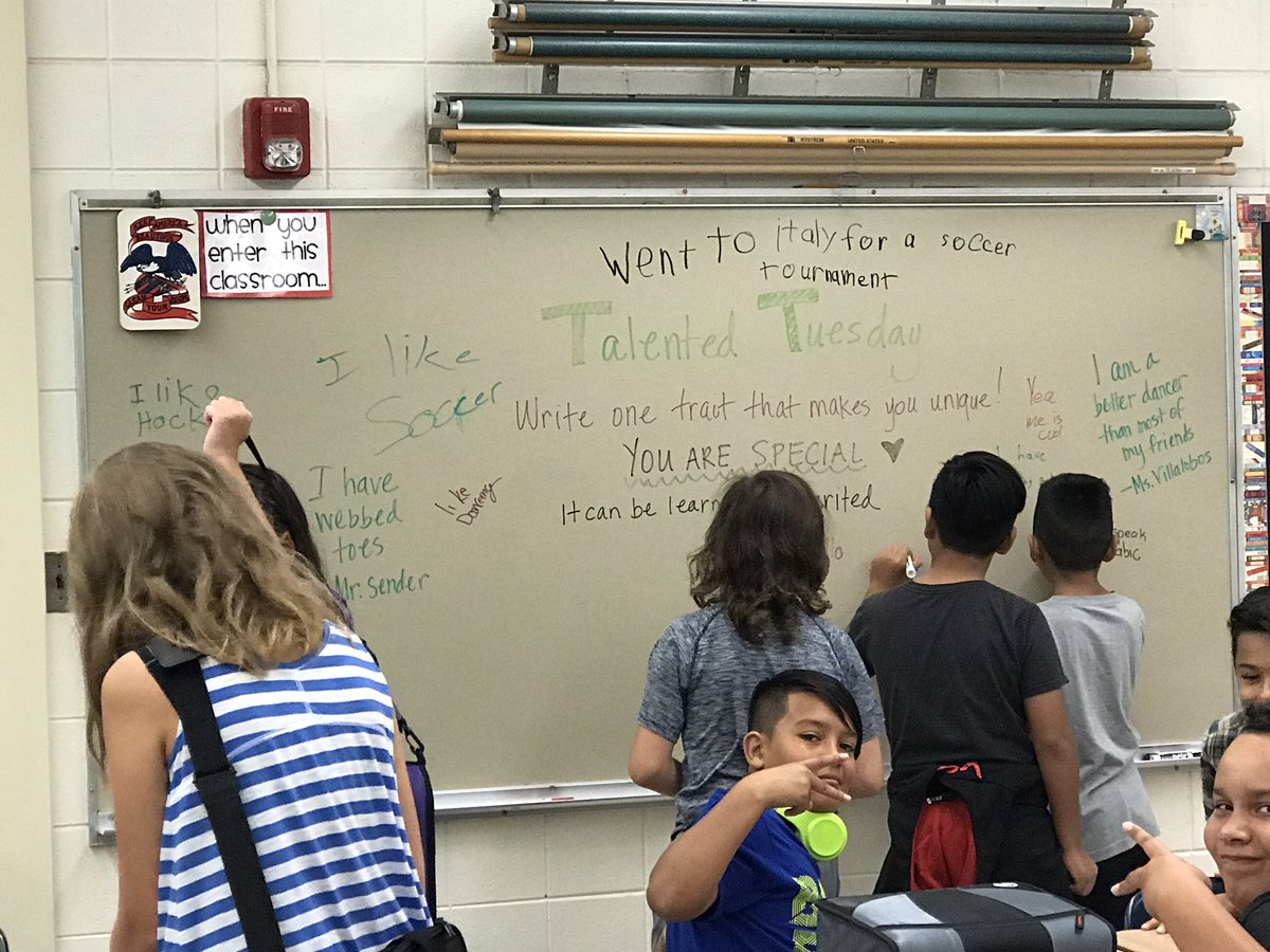 ArianaLeonard1's tweet photo. 6th graders adding to the quote wall in Ms. Villalobos and @MrSender21's ELA class! Love this way to celebrate students! @themrsreeder https://t.co/vBk29zDdM6