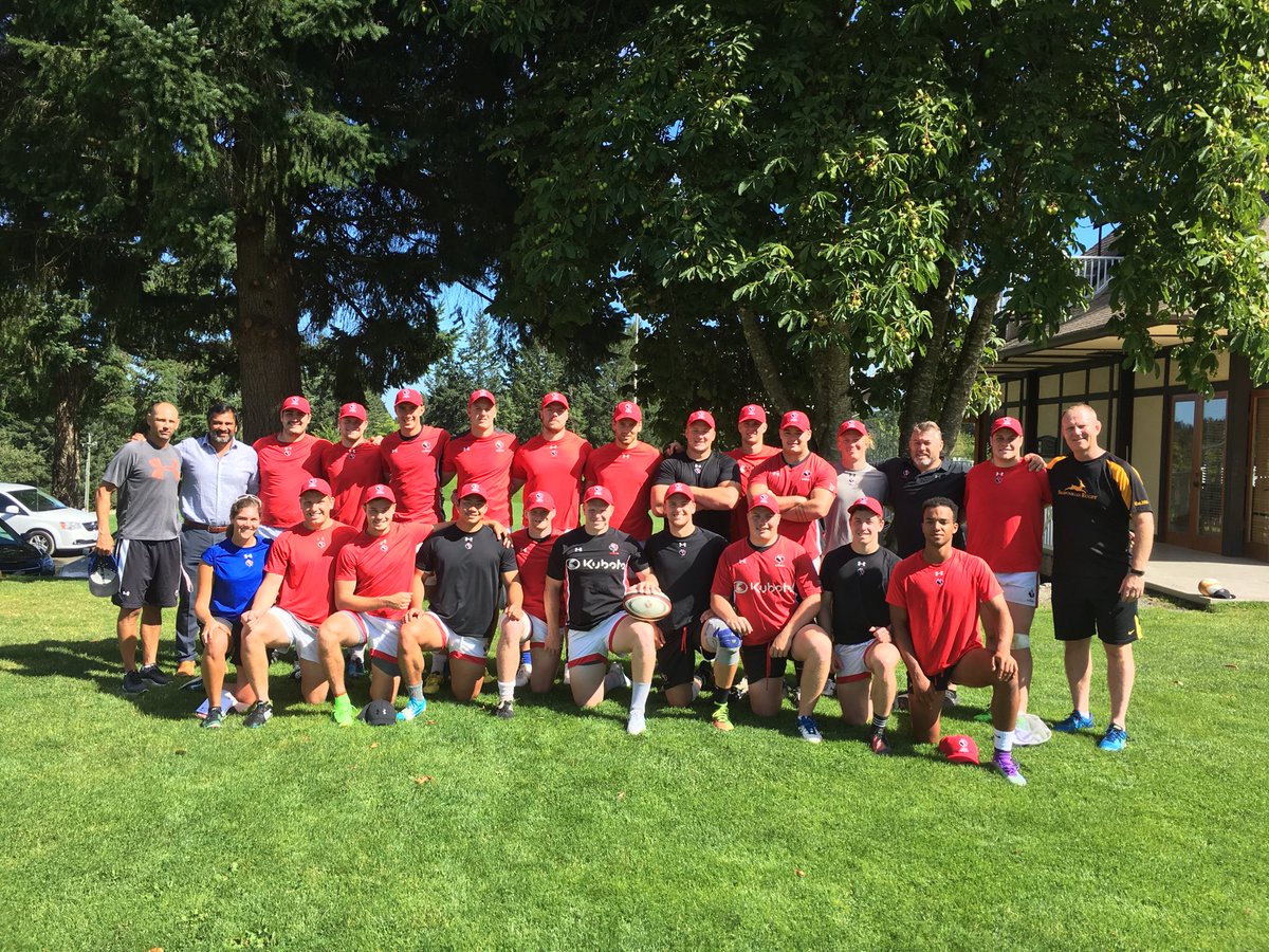 Camp✅ The #RCU20 men's team is firing and ready to go! Thanks to the <a href="/RugbyCanada/">Rugby Canada</a> alumni for the sweet lids. Next stop Uruguay 🏆