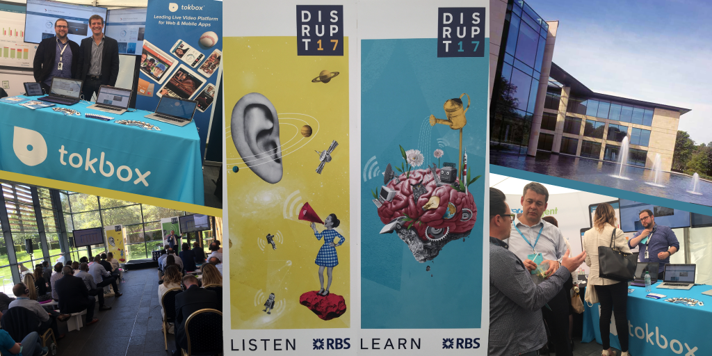 tokbox's tweet photo. Thank you @RBS for an exiting #Disrupt17 Innovation event where we were pleased to show #LiveVideo #FinTech apps. https://t.co/SZioDe3tqS https://t.co/Q7soEstvjX