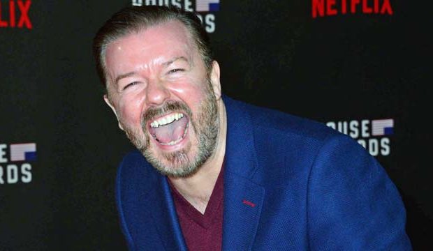 GoldDerby's tweet photo. .@rickygervais Poll Results! Your overwhelming choice to host 75th anniversary 2018 #GoldenGlobes is #RickyGervais! https://t.co/xlXVKjP75J https://t.co/kYuCUjfecn
