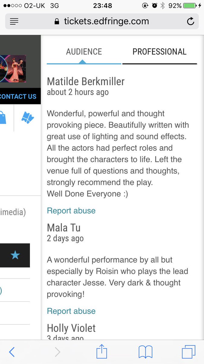 BindTheatre's tweet photo. Feeling very thankful for the kind audience reviews - they mean the world to us! ⭐️ https://t.co/p1BuefzENX